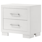 Jessica 2-Drawer Nightstand White