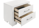 Jessica 2-Drawer Nightstand White