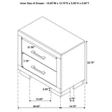Jessica 2-Drawer Nightstand White