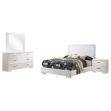 Felicity White High Gloss 4-Piece Full Bedroom Set