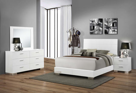 Felicity Glossy White Bedroom Set