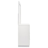 Felicity White High Gloss 6-Drawer Wood Dresser With Mirror