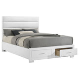 Felicity Eastern King Storage Bed White High Gloss