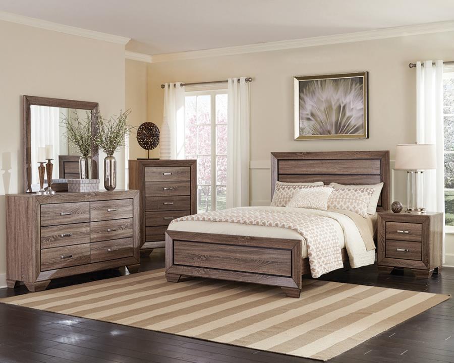 4-Piece Bedroom Set With High Straight Headboard California King