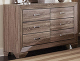 Kauffman Washed Taupe Panel Storage Bedroom Set