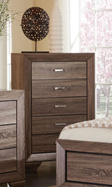 Kauffman Washed Taupe Panel Bedroom Set