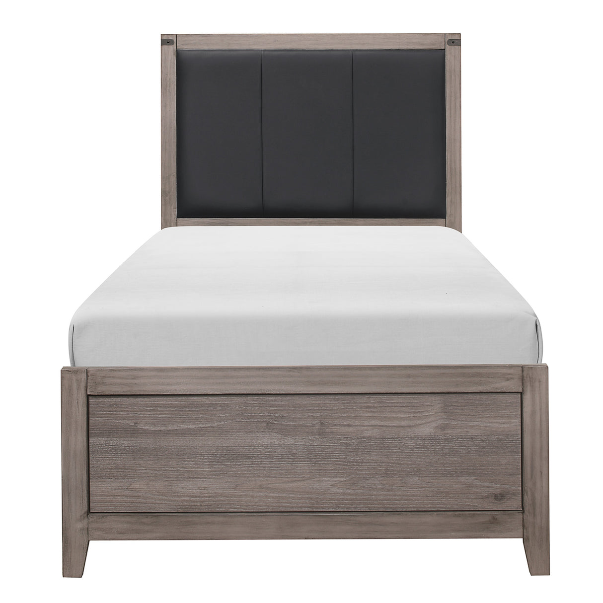Woodrow Brownish Gray Twin Bed