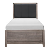 Woodrow Brownish Gray Twin Bed