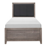 Woodrow Brownish Gray Twin Bed