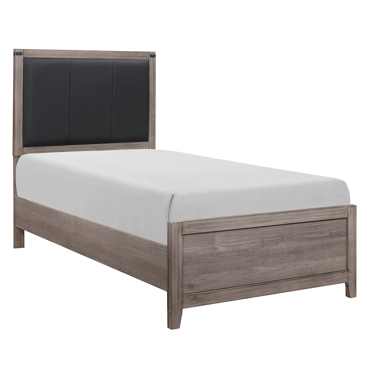 Woodrow Brownish Gray Twin Bed