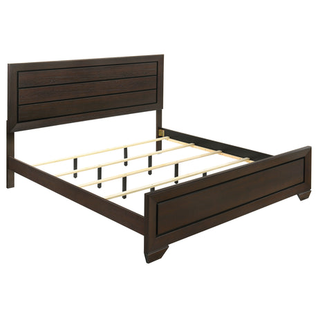 Kauffman Dark Cocoa Wood Eastern King Panel Bed