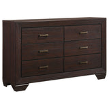 Kauffman 6-Drawer Dresser Dark Cocoa