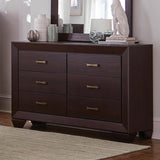 Kauffman 6-Drawer Dresser Dark Cocoa