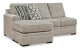 Calnita Sisal Left-Arm Facing Sofa Chaise