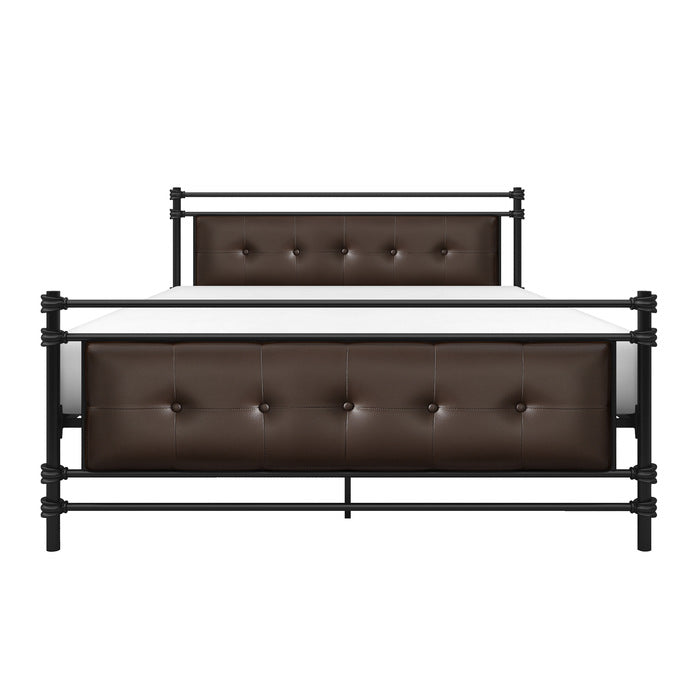 Jayla Brown Full Metal Platform Bed