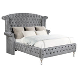 Deanna California King Tufted Upholstered Bed Grey