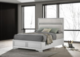 Miranda White 55-Inch Upholstered Full Panel Bed