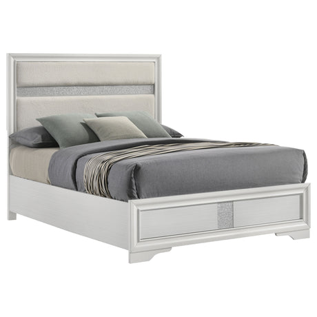 Miranda White 55-Inch Upholstered Full Panel Bed