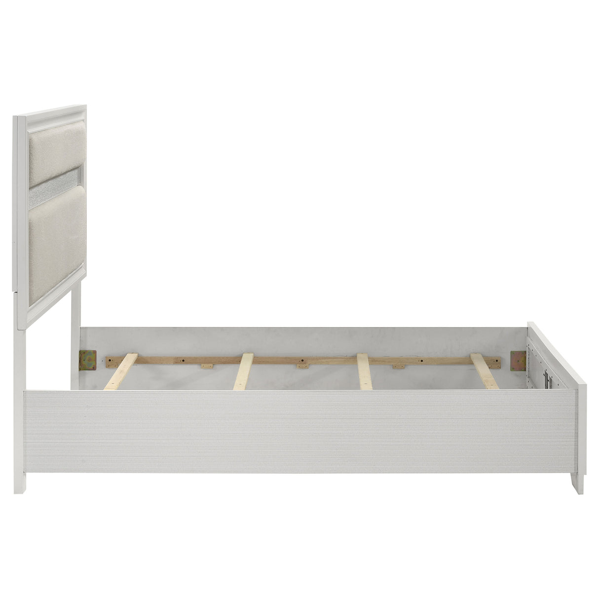 Miranda White 55-Inch Upholstered Full Panel Bed
