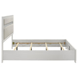 Miranda White 55-Inch Upholstered Eastern King Panel Bed