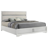 Miranda White 55-Inch Upholstered California King Panel Bed