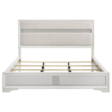 Miranda White 55-Inch Upholstered California King Panel Bed