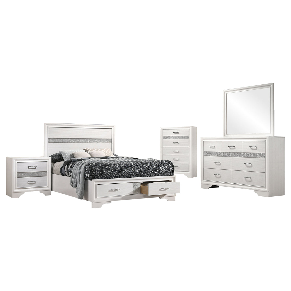 Miranda White 5-Piece Full Bedroom Set