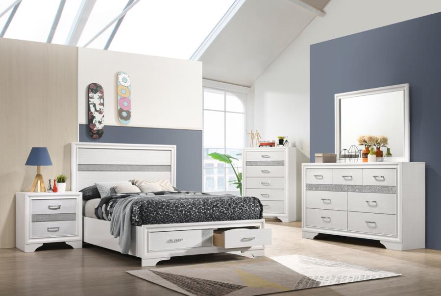 Miranda 5-Piece Full Storage Bedroom Set White