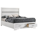 Miranda White 51-Inch Wood Full Storage Panel Bed