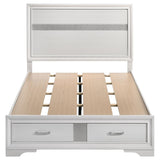 Miranda White 51-Inch Wood Full Storage Panel Bed