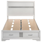 Miranda White 51-Inch Wood Full Storage Panel Bed