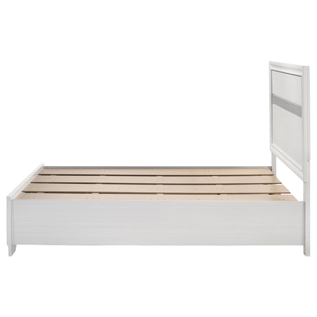 Miranda White 51-Inch Wood Full Storage Panel Bed
