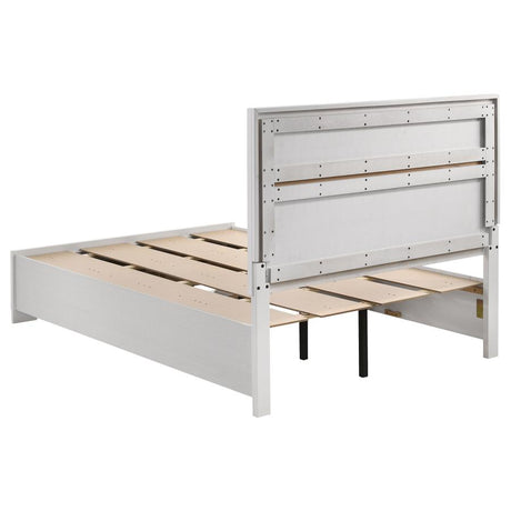 Miranda White 51-Inch Wood Full Storage Panel Bed