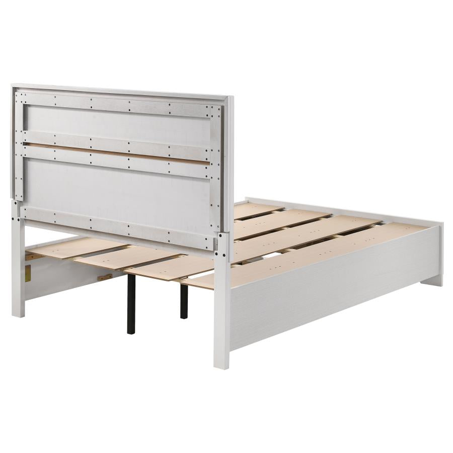 Miranda White 51-Inch Wood Full Storage Panel Bed
