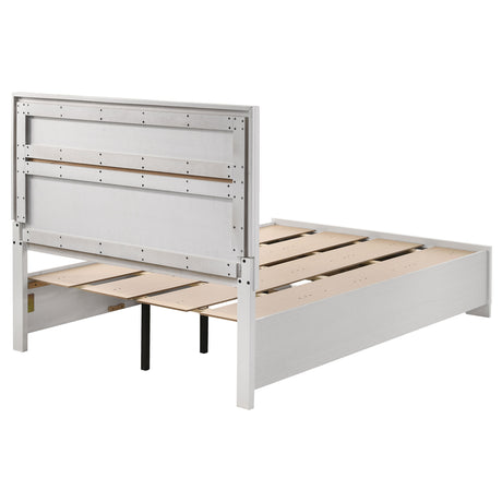 Miranda White 51-Inch Wood Full Storage Panel Bed