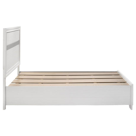 Miranda White 51-Inch Wood Full Storage Panel Bed