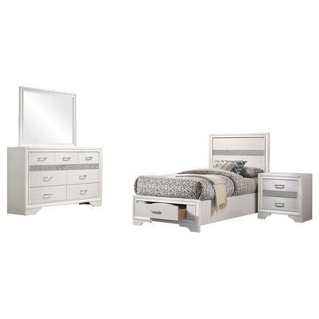 Miranda White 4-Piece Twin Bedroom Set