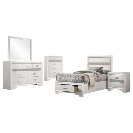 Miranda White 5-Piece Twin Bedroom Set