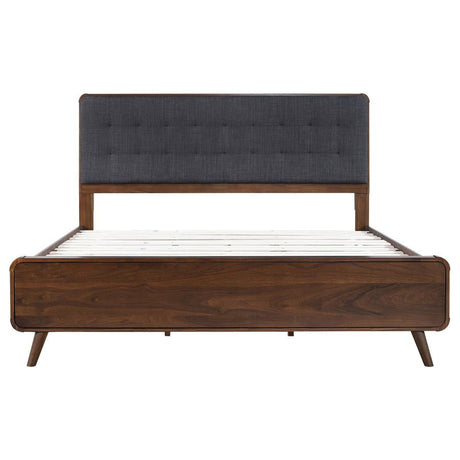 Robyn Dark Walnut Wood Eastern King Panel Bed