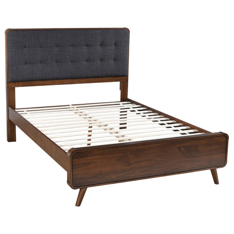 Robyn Dark Walnut Wood Queen Panel Bed