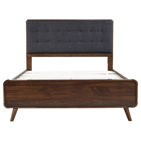 Robyn Dark Walnut Wood Queen Panel Bed