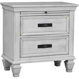 Franco 2-Drawer Nightstand Antique White