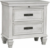 Liza Antique White Panel Bedroom Set