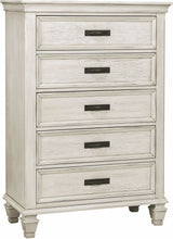 Liza Antique White Panel Bedroom Set