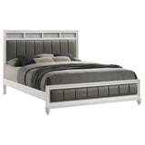 Barzini White Wood Eastern King Panel Bed
