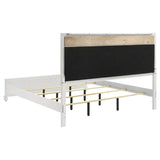 Barzini White Wood Eastern King Panel Bed