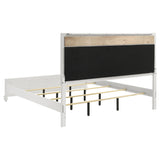 Barzini White Wood Eastern King Panel Bed
