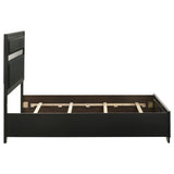Miranda Black 55-Inch Upholstered Full Panel Bed