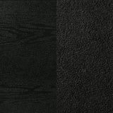 Miranda Black 55-Inch Upholstered Queen Panel Bed