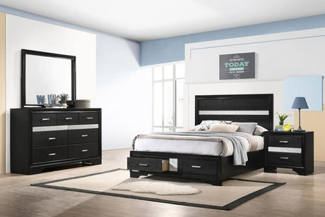 Miranda Black 4-Piece Full Bedroom Set